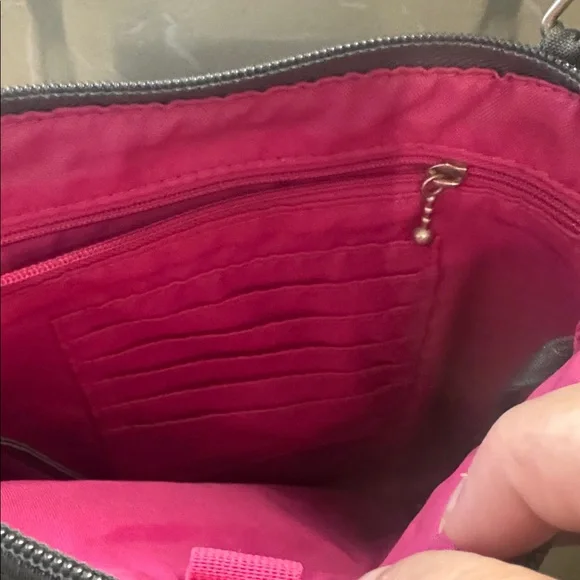 Baggallini Light Gray Crossbody Bag Lightweight NylonTravel Bag - Picture 2 of 4